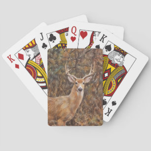 Deer Antlers Wild Art Poker Game Cards