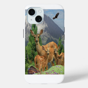 Deer art iPhone 15 case