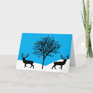 Deer at Christmas Greeting Card