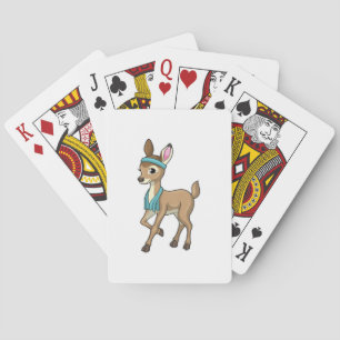 Deer at Fitness with Towel Playing Cards
