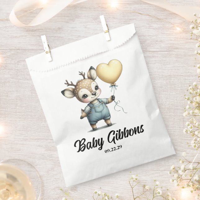 Deer Baby Shower Favour Bag (Clipped)