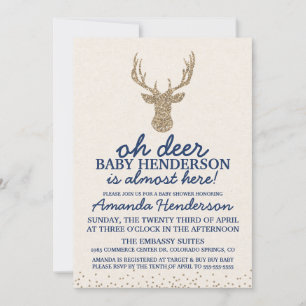 Deer Baby Shower Invitation