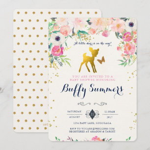 Deer Baby Shower Invitation