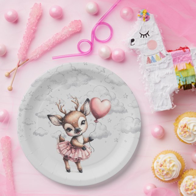 Deer Baby Shower Paper Plate (Party)