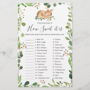 Deer Baby Shower Pregnancy How Sweet It Is Game