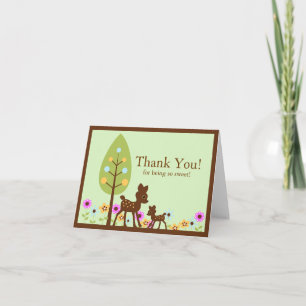 Deer Baby Shower Thank You Note Card