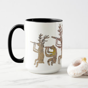 Deer Bear Elk Flute Player Mug