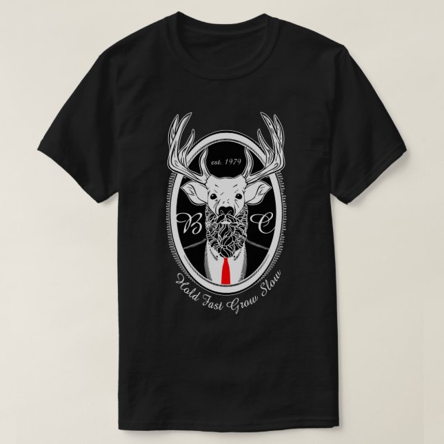 Deer Beard Suit WHT T-Shirt (Design Front)