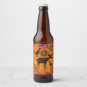 DEER BEER BOTTLE LABEL