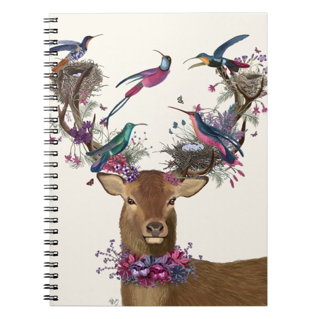 Deer Birdkeeper, Tropical Bird Nests Notebook (Front)