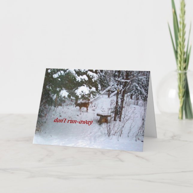 Deer Birthday-Funny Card (Front)