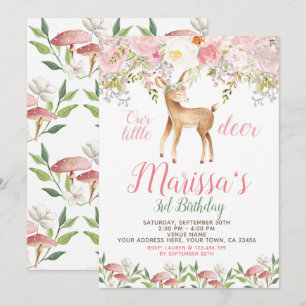 Deer Birthday Invitation