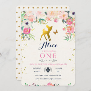 Deer Birthday Invitation