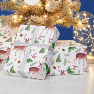 Deer blissful christmas wrapping paper