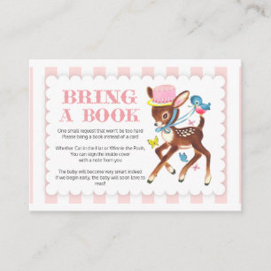 Deer Bring a Book Instead of a Card Insert