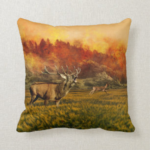 Deer buck Autumn  decor pillow