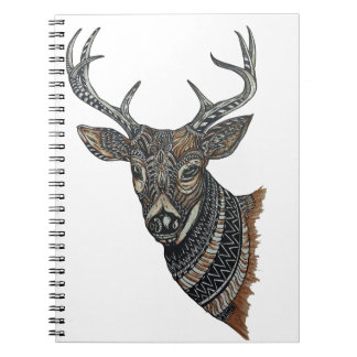 Deer Buck with Intricate Design Notebook
