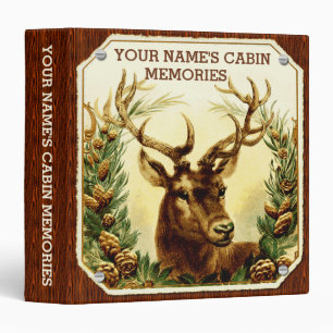 Deer Cabin Personalized with Wood Grain Binder