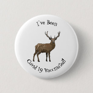 Deer cartoon illustration 2 inch round button