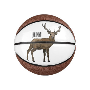 Deer cartoon illustration mini basketball