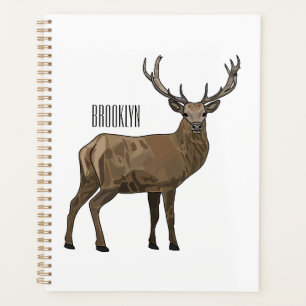 Deer cartoon illustration planner