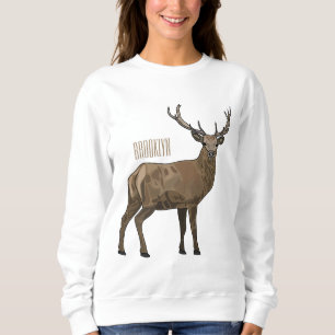 Deer cartoon illustration sweatshirt