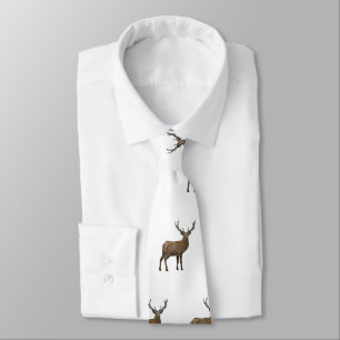 Deer cartoon illustration tie