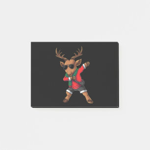 deer character dabbing dance christmas post-it notes