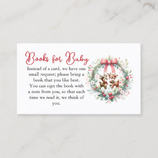 Deer Christmas Baby shower Books Carte de boîtier