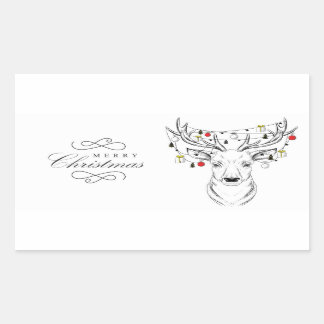 Deer Christmas candle Sticker