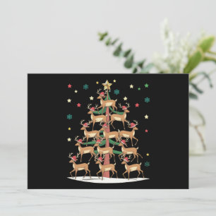 Deer Christmas Tree Funny Holiday Cute Reindeer 