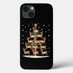 Deer Christmas Tree Funny Holiday Cute Reindeer iPhone 13 Case