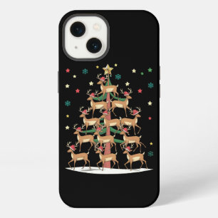 Deer Christmas Tree Funny Holiday Cute Reindeer iPhone 13 Case