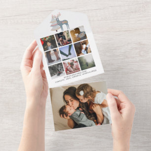 Deer Christmas Tree Personalized All In One Card