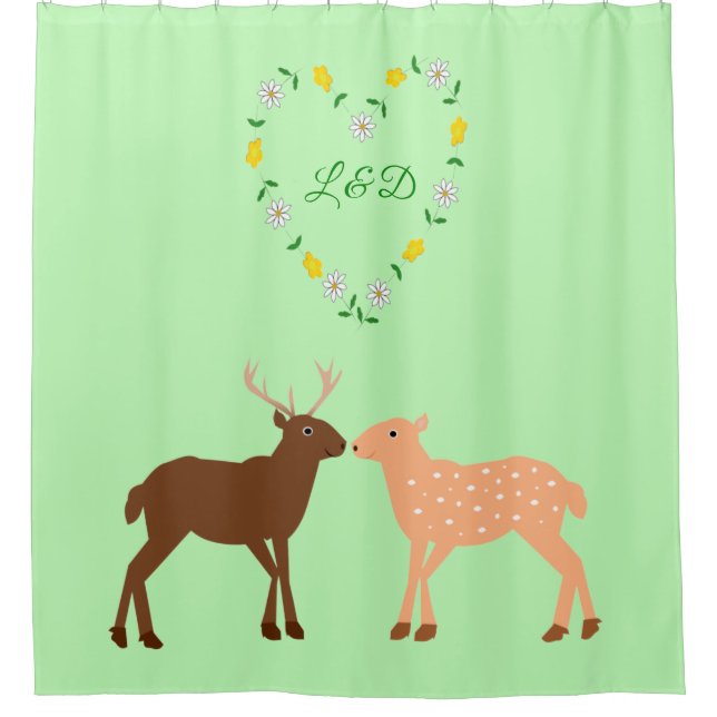 Deer Couple and Daisy Heart Custom (Front)
