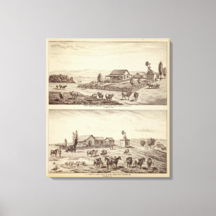 Deer Creek sheep ranches Canvas Print