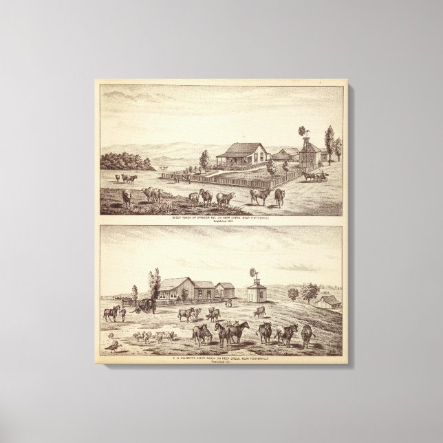 Deer Creek sheep ranches Canvas Print (Front)