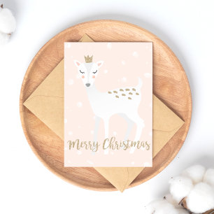Deer - Cute Christmas Postcard