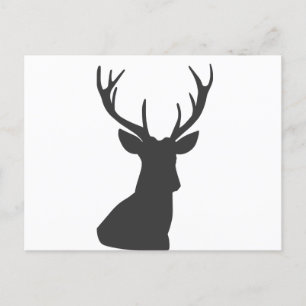 Deer Deer Silhouette Silhouette Animal Wild Postca Announcement Postcard