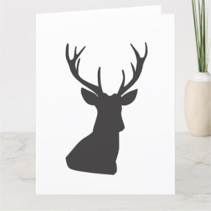 Deer Deer Silhouette Silhouette Animal Wild Postca Thank You Card