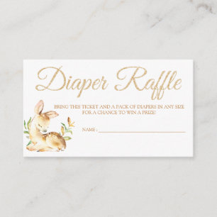 Deer Diaper Raffle Card Tickets for Baby Shower