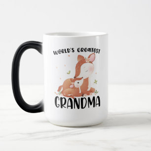 Deer Doe and Fawn World's Greatest Grandma Magic Mug