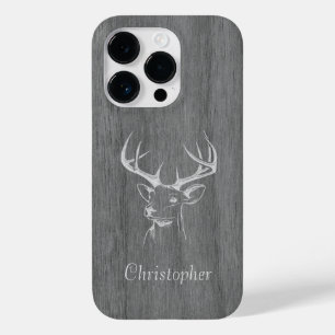 Deer - engraved wood - wooden Case-Mate iPhone 14 pro case