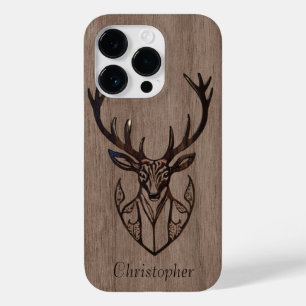 Deer - engraved wood - wooden Case-Mate iPhone 14 pro case