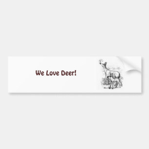 Deer Family Bumper Sticker