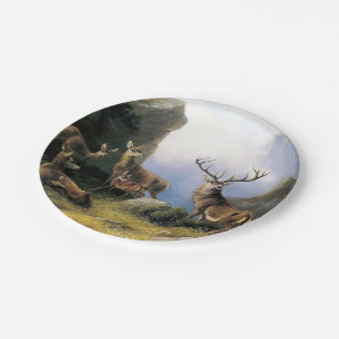 Deer Family Wild Animals Paper Plate