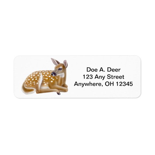 Deer Fawn Avery Label Return Address Label