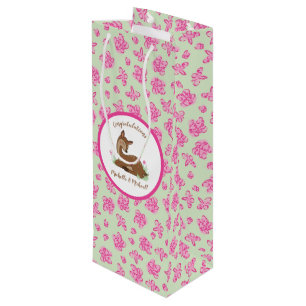 Deer Fawn Baby Shower Woodland Animals Wine Gift Bag