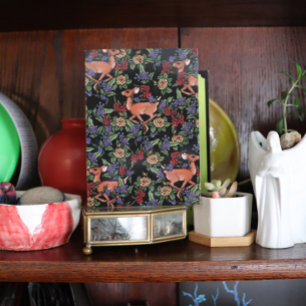 Deer Fawn Floral Pattern Holiday Card