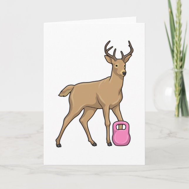 Deer Fitness Dumbbell Card (Front)